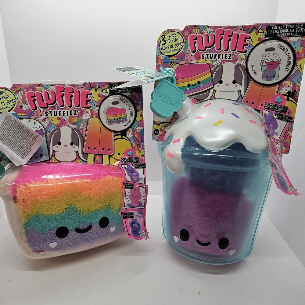 Lot of 2 Fluffie Stuffiez — Sealed Surprise Plush Toys,‎ Brand New